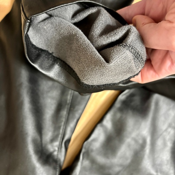 H&M Sleek Black PU Leather Straight Leg Pants - Picture 8 of 8